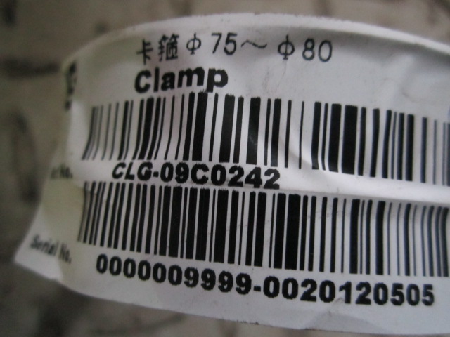 09C0242		Clamp; φ75～φ80; Assembly parts