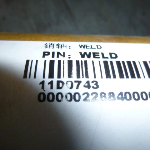 11D0743		pin; WELD