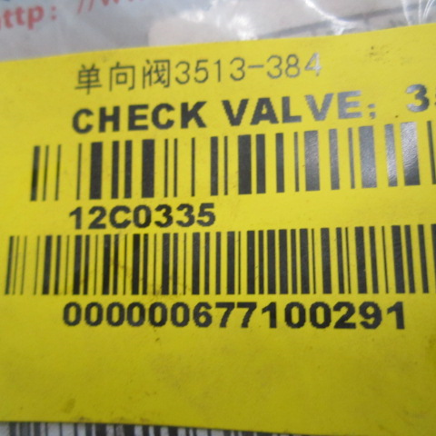 12C0335		Check Valve 3513-384